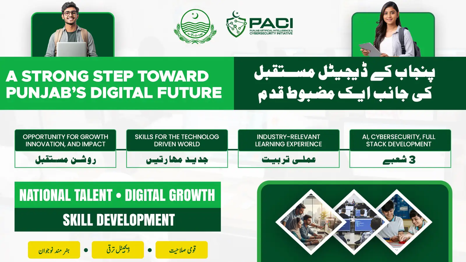 PACI technology skills programs for students in Pakistan